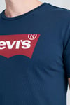 Baskılı Bisiklet Yaka % 100 Pamuk Erkek T Shirt 17783-0313 LACİVERT