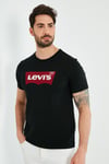 Baskılı Bisiklet Yaka % 100 Pamuk Erkek T Shirt 17783-0311 SİYAH