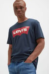 Baskılı Bisiklet Yaka % 100 Pamuk Erkek T Shirt 17783-0313 LACİVERT
