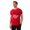 Baskılı Bisiklet Yaka Pamuklu Slim Fit Erkek T Shirt 541PUSULA KIRMIZI
