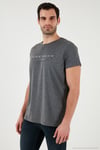 Baskılı Bisiklet Yaka Pamuklu Slim Fit Erkek T Shirt 541DPRTMNT24 ANTRASİT