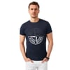 Baskılı Bisiklet Yaka Pamuklu Slim Fit Erkek T Shirt 541PUSULA LACİVERT