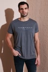 Baskılı Bisiklet Yaka Pamuklu Slim Fit Erkek T Shirt 541DPRTMNT24 ANTRASİT