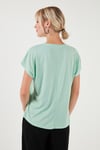 Baskılı Bisiklet Yaka Regular Fit Kadın T Shirt 6671000 MİNT