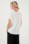 Baskılı Bisiklet Yaka Regular Fit Kadın T Shirt 6671000 EKRU