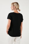 Baskılı Bisiklet Yaka Regular Fit Kadın T Shirt 6671007 SİYAH