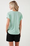 Baskılı Bisiklet Yaka Regular Fit Kadın T Shirt 6671003 MİNT