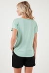 Baskılı Bisiklet Yaka Regular Fit Kadın T Shirt 6671007 MİNT