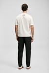 Baskılı Pamuk Karışımlı Oversize Bisiklet Yaka Erkek T Shirt 111020284 KIRIK BEYAZ