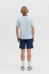 Baskılı Pamuklu Regular Fit Şerit Detaylı Bisiklet Yaka Erkek T Shirt EM458-BL MAVİ