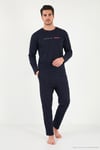 Baskılı Pamuklu Uzun Kollu Erkek Pijama Takımı 6575006 LACİVERT