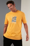 Baskılı Regular Fit Bisiklet Yaka % 100 Pamuk Erkek T Shirt 5727404 SARI