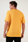 Baskılı Regular Fit Bisiklet Yaka % 100 Pamuk Erkek T Shirt 5727404 SARI