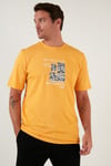 Baskılı Regular Fit Bisiklet Yaka % 100 Pamuk Erkek T Shirt 5727404 SARI