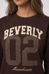Baskılı Regular Fit Pamuklu Örme Kadın Sweat 26K0233K1 KAHVE