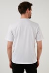Baskılı Relaxed Fit Bisiklet Yaka % 100 Pamuk Erkek T Shirt A2082-0029 BEYAZ