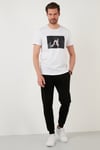 Baskılı Slim Fit Bisiklet Yaka % 100 Pamuk Erkek T Shirt 5902416 BEYAZ
