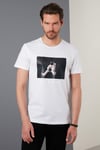 Baskılı Slim Fit Bisiklet Yaka % 100 Pamuk Erkek T Shirt 5902416 BEYAZ