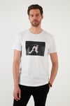 Baskılı Slim Fit Bisiklet Yaka % 100 Pamuk Erkek T Shirt 5902416 BEYAZ