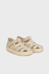 Bay Cırtlı Kafes Tasarımlı Unisex Çocuk Sandalet S10340 BEJ