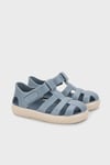 Bay Cırtlı Kafes Tasarımlı Unisex Çocuk Sandalet S10340 KOYU YEŞİL