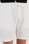 Belden Bağlamalı Cepli Slim Fit Erkek Short CF24S657850 BEYAZ