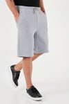 Belden Bağlamalı Pamuklu Cepli Regular Fit Erkek Short 5908041 AÇIK GRİ