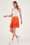 Beli Lastikli Mini Kadın Şort Etek 5865038 ORANJ
