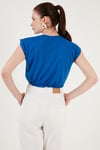Bisiklet Yaka % 100 Pamuk Crop Kadın T Shirt 5865587 SAKS