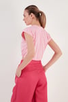 Bisiklet Yaka % 100 Pamuk Crop Kadın T Shirt 5865587 TOZ PEMBE