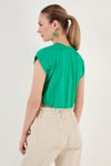 Bisiklet Yaka % 100 Pamuk Crop Kadın T Shirt 5865587 BENETTON