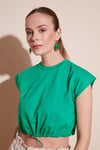 Bisiklet Yaka % 100 Pamuk Crop Kadın T Shirt 5865587 BENETTON
