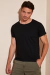 Bisiklet Yaka % 100 Pamuk Erkek T Shirt 54170 SİYAH