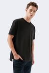Bisiklet Yaka Cepli % 100 Pamuk Erkek T Shirt 066248-900 SİYAH