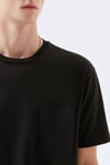 Bisiklet Yaka Cepli % 100 Pamuk Erkek T Shirt 066248-900 SİYAH