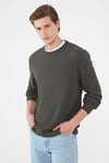 Bisiklet Yaka Erkek Kazak 070781-34343 HAKİ