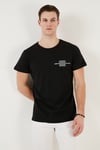Bisiklet Yaka Pamuklu Slim Fit Erkek T Shirt 541THERE SİYAH