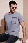 Bisiklet Yaka Pamuklu Slim Fit Erkek T Shirt 541REWORK AÇIK GRİ