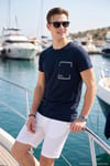 Bisiklet Yaka Pamuklu Slim Fit Erkek T Shirt 541REWORK LACİVERT