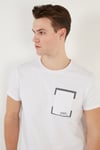 Bisiklet Yaka Pamuklu Slim Fit Erkek T Shirt 541REWORK BEYAZ