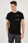 Bisiklet Yaka Pamuklu Slim Fit Erkek T Shirt 541REWORK SİYAH