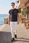 Bisiklet Yaka Pamuklu Slim Fit Erkek T Shirt 541REWORK SİYAH