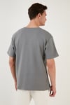 Bisiklet Yaka Tek Cepli Pamuklu Oversize Erkek T Shirt 5902305 AÇIK HAKİ