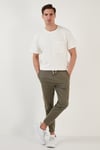 Bisiklet Yaka Tek Cepli Pamuklu Oversize Erkek T Shirt 5902305 EKRU