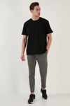 Bisiklet Yaka Tek Cepli Pamuklu Oversize Erkek T Shirt 5902305 SİYAH