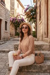 Bisiklet Yaka Truvakar Kol Kadın Bluz 5861416Y BİSKÜVİ