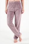 Bisiklet Yaka Yumuşak Dokulu Parlak Kadife Kadın Pijama Takımı 6094209 LİLA