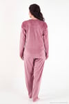 Bisiklet Yaka Yumuşak Dokulu Parlak Kadife Kadın Pijama Takımı 6094209 PUDRA