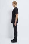Black Reflektörlü % 100 Pamuk Bisiklet Yaka Erkek T Shirt 0613132-900 SİYAH