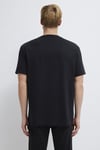 Black Reflektörlü % 100 Pamuk Bisiklet Yaka Erkek T Shirt 0613132-900 SİYAH